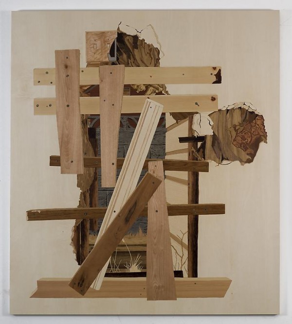 Squatter Doorway (2009) Wood veneer, shellac. 53" x 46 1/2"