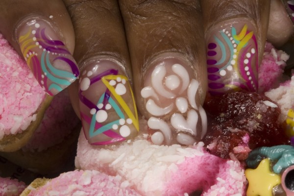 Helen Maurene Cooper, Junknails with Jam and Mexican Cookie, 2009, Archival pigment print, 40" x 26"