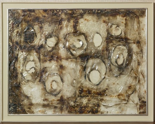 Alberto Burri, "Bianco Plastica," 1961.