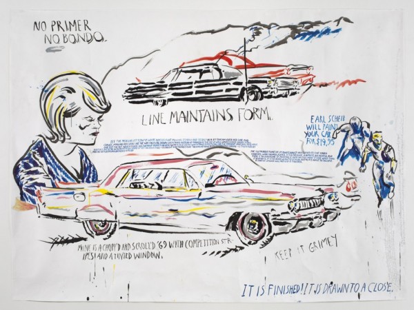 Raymond Pettibon, No Title (No Primer No Bondo...) 2010. 56 x 76 inches