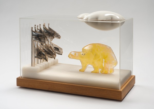 Carl Cheng, "U.N. of C.," 1967, Film, molded plastic, Styrofoam and Plexiglas, 15 x 20.75 x 9 in