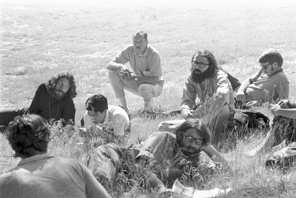 An Unknown Artist, Outdoor Confab at CalArts, ca. 1971. Courtesy of the CalArts Archive
