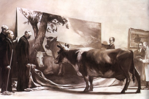 Mark Tansey, The Innocent Eye Test, 1981. Oil on canvas, 78 x 120 inches