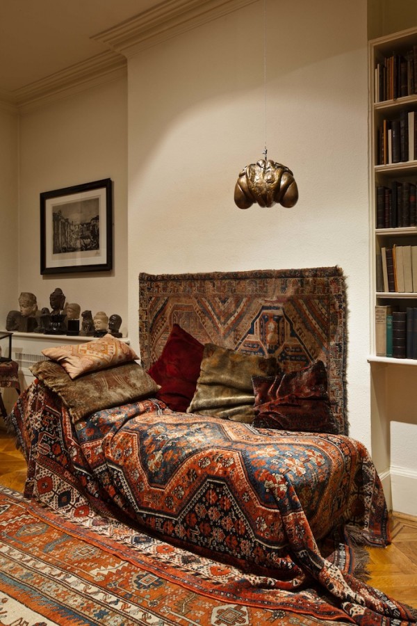 Louise Bourgeois's bronze Janus Fleuri, 1968, suspended over Freud's couch at The Freud Museum, London. Courtesy The Easton Foundation. Photo: Ollie Harrop. © Louise Bourgeois Trust.