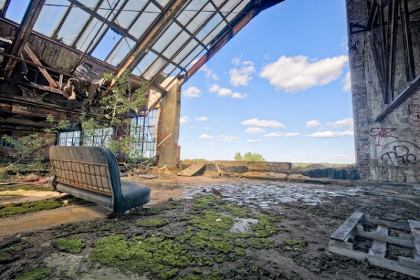 "Room with a View" 2008; Packard Auto Plant; Detroit, MI; 16 in. x 24 in.