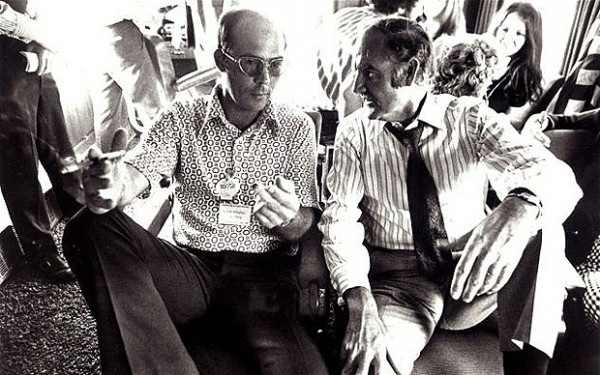 Hunter S Thompson and George McGovern during the 1972 Presidential Campaign. Photo: CSU Archive.