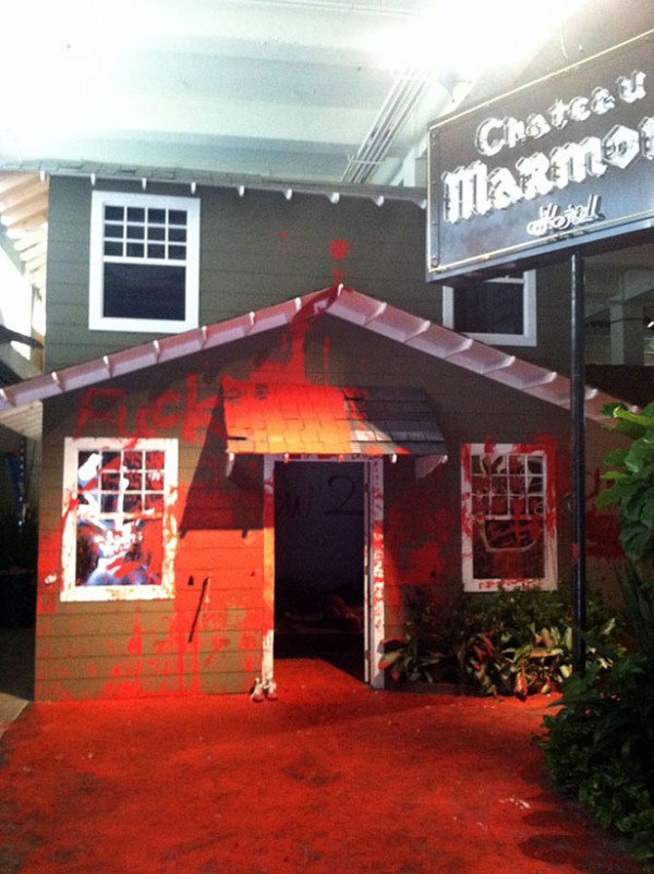 Installation view of Rebel, post vandalism.