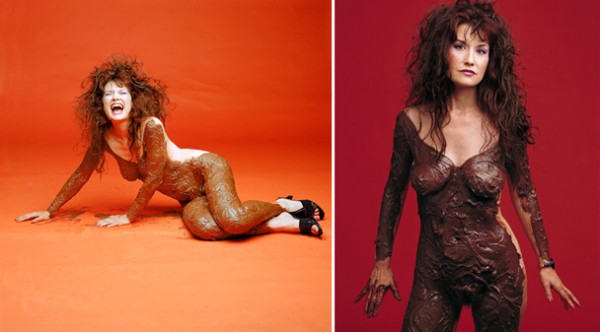 Timothy Greenfield Sanders, from "The Chocolate Shoot" with Karen Finley.