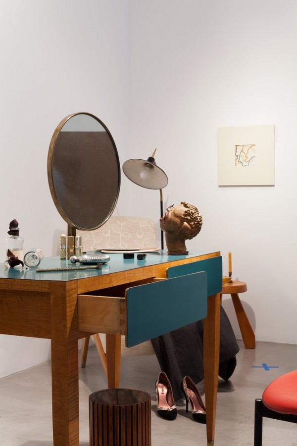 Installation view of Gio Ponit's table for... in Synesthesia. Courtesy M+B Fine Art.