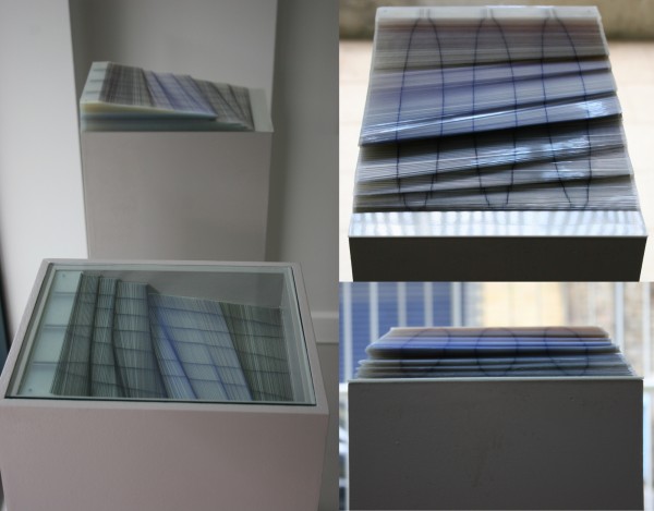 Iavor Lubomirov, Three-Phase Cylinder I & II, 2012, 100 Micron Clear Film 21 x 27.9 x 4.6 cm (unframed).