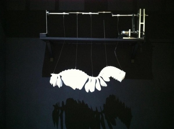 Biomechanics, polypropylene paper, servo motor, Samson Young, 2012