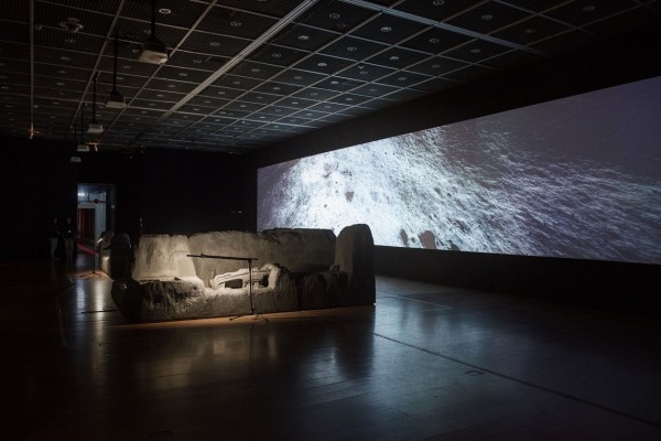 Gregory Chatonsky, "Telefossiles I," sculpture and film installation, courtesy the artist