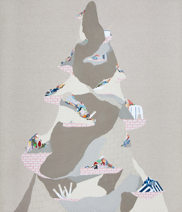 Carrie Marill. Pile, 2014; acrylic and graphite on linen; 44 x 38 in. Courtesy of the Artist and Lisa Sette Gallery, Scottsdale. Photo: Michael Lundgren.