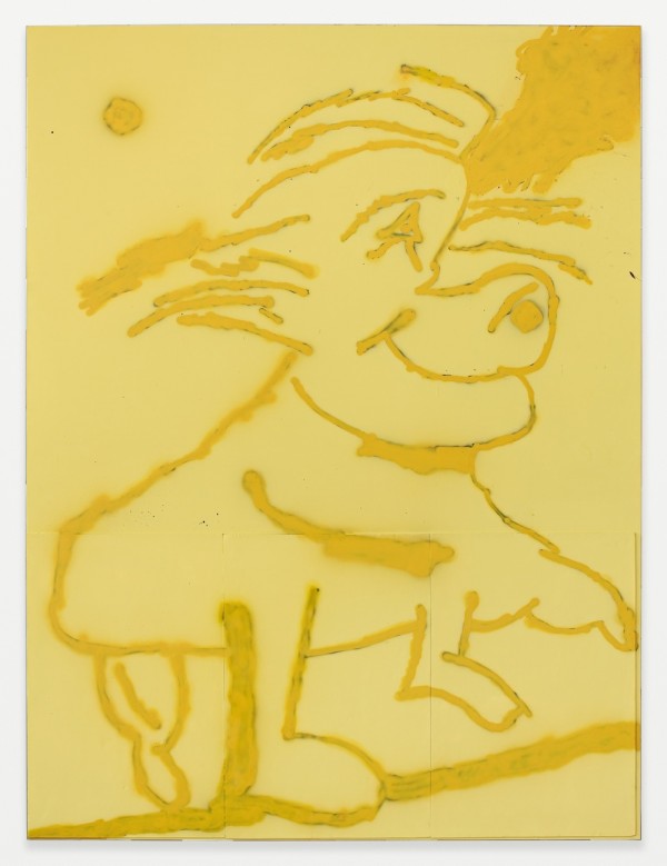 Torey Thornton. You’re In, 2014; acrylic, spray paint, galvanized steel, and foamcore on wood panel; 24 x 18n. Courtesy of the artist and Shane Campbell Gallery.