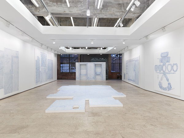 Do Ho Suh. Rubbing/Loving Project, 348 West 22nd Street, Apt. A, New York, NY 10011, 2013-14; installation view, Drawings, 2014. Courtesy of the artist and Lehmann Maupin, New York and Hong Kong. Photo: Elisabeth Bernstein.
