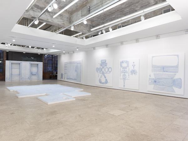 Do Ho Suh. Rubbing/Loving Project, 348 West 22nd Street, Apt. A, New York, NY 10011, 2013-14; installation view, Drawings, 2014. Courtesy of the artist and Lehmann Maupin, New York and Hong Kong. Photo: Elisabeth Bernstein.