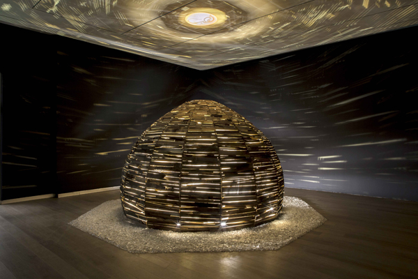 Moataz Nasr, Dome, 2011; installation view, The Divine Comedy: Heaven, Purgatory, and Hell Revisited by Contemporary African Artists, 2014. Courtesy of SCAD Museum of Art, photo by Marc Newton.