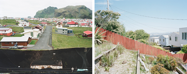 Marion Belanger. Rift #26 (Volcanic excavation site, Heimaey, Iceland), 2007 Fault #10 (Backyard, Daly City, CA), 2008; archival pigment print; 18.5 x 14.8 in. Courtesy of the Artist and Atrium Gallery, Haverford College.