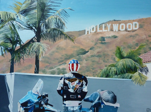 John Tierney. The Arrival, Los Angeles, 2014; oil on canvas; 24 x 30 inches. Courtesy of the artist.