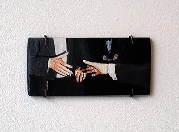 Pat O’Connor. Black no. 35, 2012; oil on gesso panel; 5 x 9 cm. Photo: Steve Ruiz.