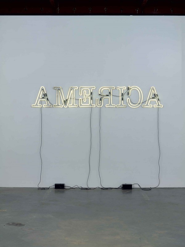 Glenn Ligon (b. 1960). Rückenfigur, 2009. Neon and paint, 24 × 145 1/2 × 5in. (61 × 369.6 × 12.7 cm). Whitney Museum of American Art, New York; purchase, with funds from the Painting and Sculpture Committee 2011.3a i. © Glenn Ligon