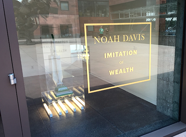 Noah Davis. Imitation of Wealth, 2015; installation view, MOCA: storefront. Courtesy of the Artist and the Museum of Contemporary Art, Los Angeles. Photo: Calder Yates.