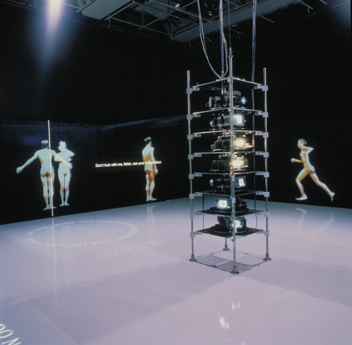 Teiji Furuhashi. Lovers, 1994; computer controlled, five-channel laser disc/sound installation with five projectors, two sound systems, two slide projectors, and slides (color, sound). Courtesy of the Museum of Modern Art. © 2016 Dumb Type.