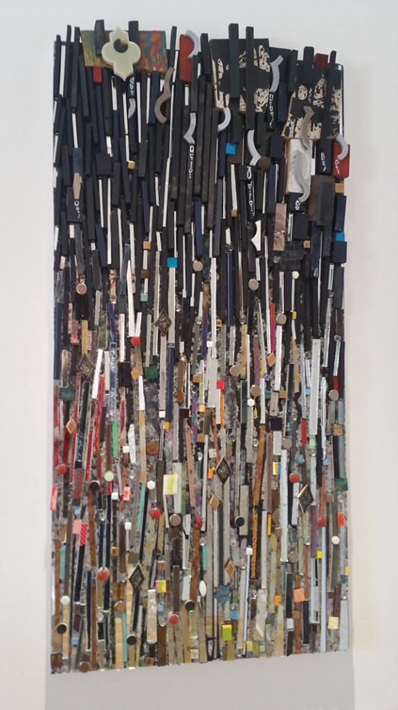 Lillian Blades. Otito, 2016; mixed media on wood panel; 48 x 24 inches. Image courtesy of the artist and Swan Coach House Gallery.