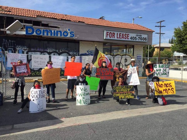 Defend Boyle Heights protest against PSSST and artwashing by galleries, May 13, 2016. Images courtesy of Boyle Heights Alliance Against Artwashing and Displacement.