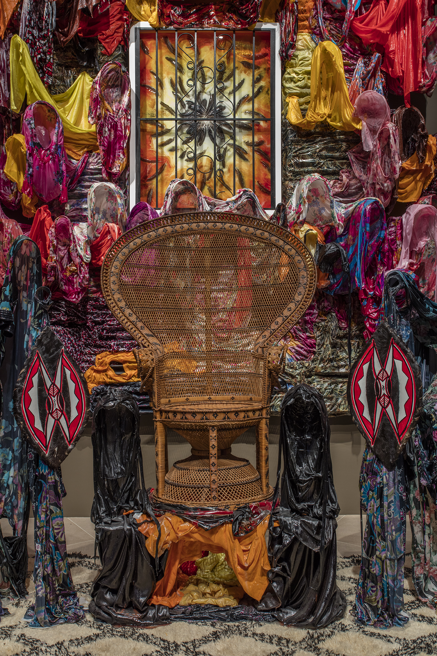 Chair of the Ministers of Defense, 2016; installation view, Hammer Projects: Kevin Beasley, 2017. Courtesy of the Hammer Museum, Los Angeles. Photo: Brian Forrest.
Chair of the Ministers of Defense, 2016; installation view, Hammer Projects: Kevin Beasley, 2017. Courtesy of the Hammer Museum, Los Angeles. Photo: Brian Forrest.