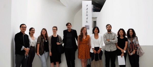 Leigh Markopoulos (third from left) with her students. Image courtesy of Xiaoyu Weng.
